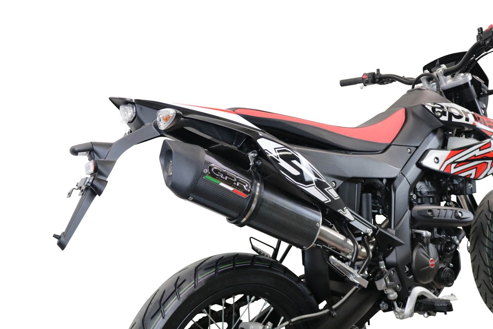 GPR pot echappement compatible avec  Aprilia Rx 125 2021-2024, Furore Evo4 Poppy, Échappement légal, homologué,silencieux avec catalyseur, db killer amovible et tuyau de liaison spécifique 