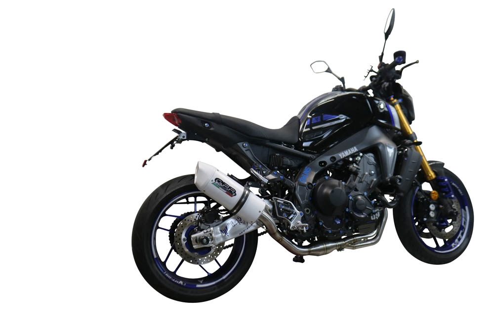 GPR pot echappement compatible avec  Yamaha Mt-09 2021-2023, Albus Evo4, Homologué et légal, système d'échappement complet avec catalyseur et db killer amovible 