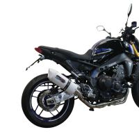 GPR pot echappement compatible avec  Yamaha Mt-09 2021-2023, Albus Evo4, Homologué et légal, système d'échappement complet avec catalyseur et db killer amovible 