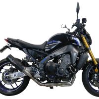 GPR pot echappement compatible avec  Yamaha Mt-09 2021-2023, M3 Black Titanium, Homologué et légal, système d'échappement complet avec catalyseur et db killer amovible 