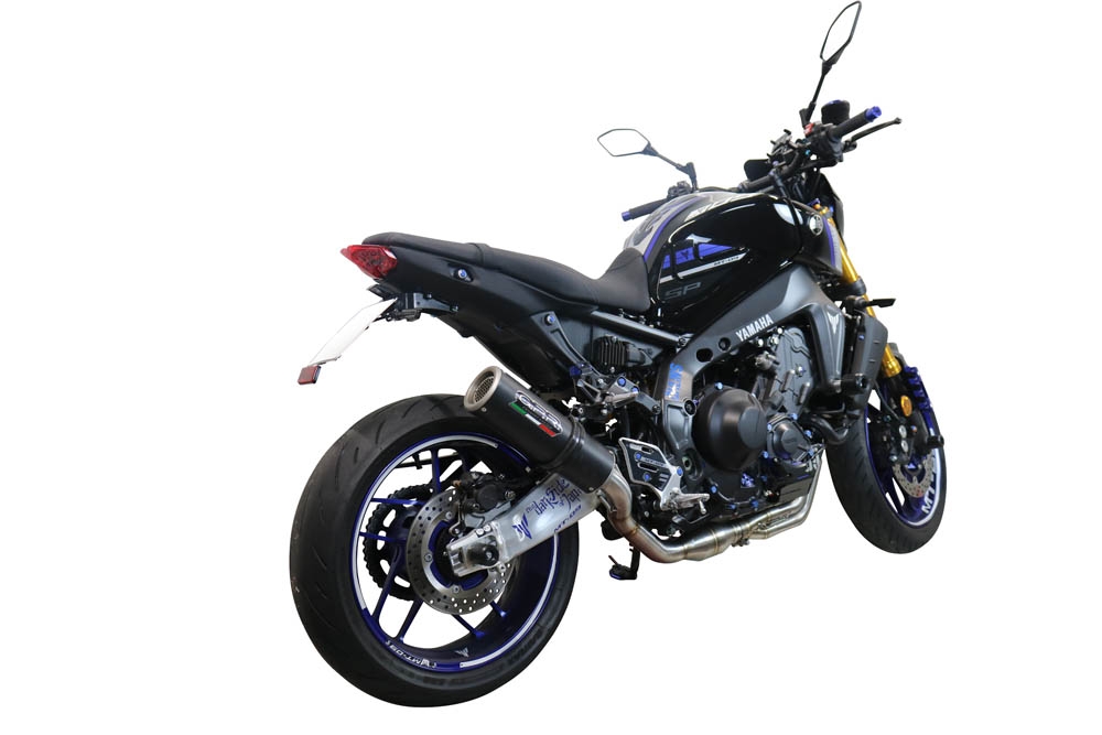 GPR pot echappement compatible avec  Yamaha Mt-09 2021-2023, M3 Black Titanium, Homologué et légal, système d'échappement complet avec catalyseur et db killer amovible 