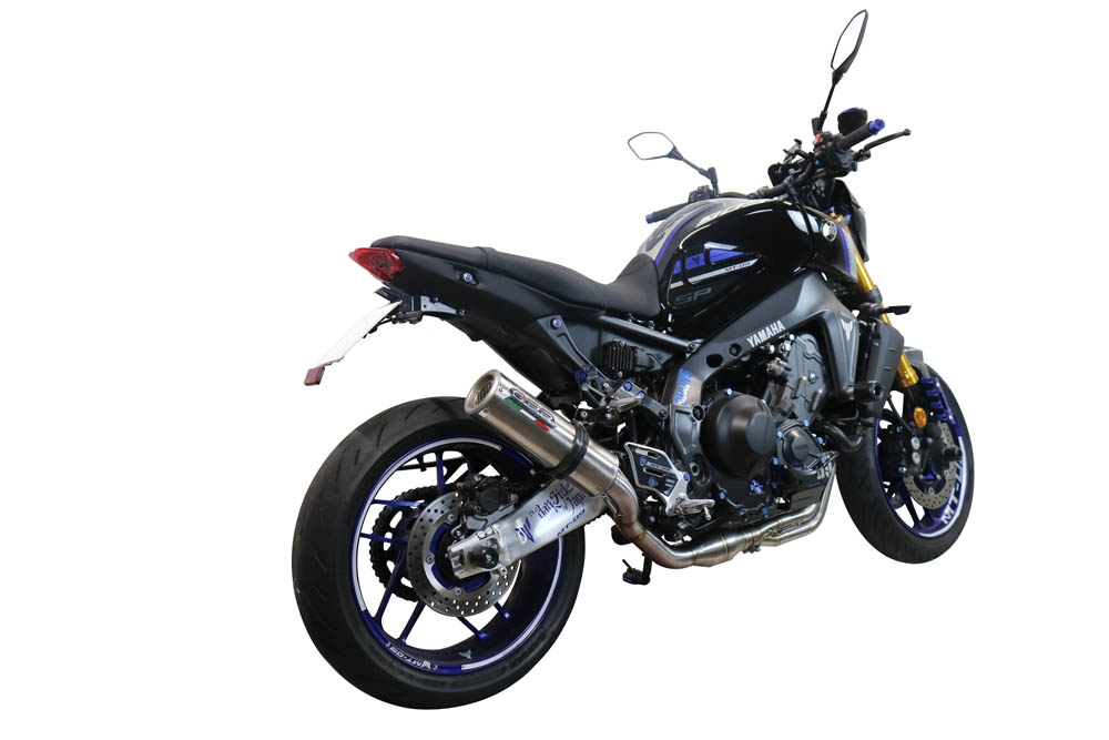 GPR pot echappement compatible avec  Yamaha Mt-09 2021-2023, M3 Inox , Homologué et légal, système d'échappement complet avec catalyseur et db killer amovible 