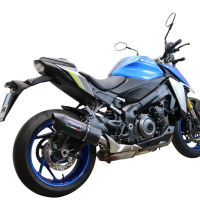 GPR pot echappement compatible avec  Suzuki Gsx-S 1000  2021-2024, Furore Evo4 Nero, Échappement légal, homologué,silencieux avec db killer amovible et tuyau de liaison spécifique 