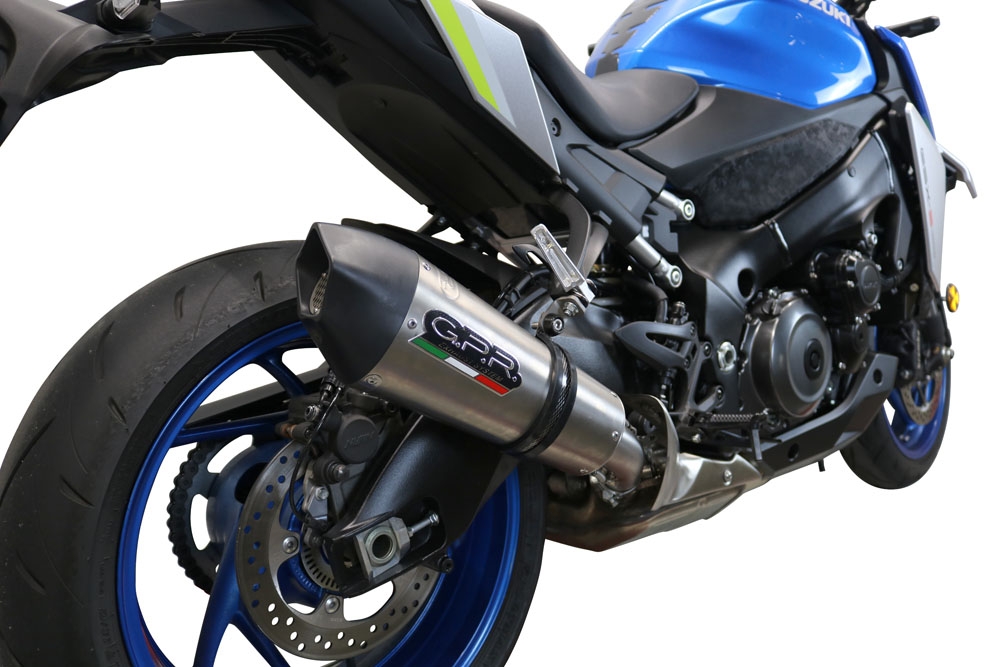 GPR pot echappement compatible avec  Suzuki Gsx-S 1000 GT 2021-2024, GP Evo4 Titanium, Échappement légal, homologué,silencieux avec db killer amovible et tuyau de liaison spécifique 