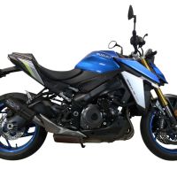 GPR pot echappement compatible avec  Suzuki Gsx-S 1000  2021-2024, M3 Black Titanium, Échappement légal, homologué,silencieux avec db killer amovible et tuyau de liaison spécifique 