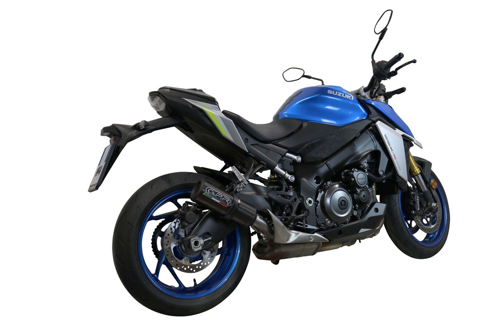 GPR pot echappement compatible avec  Suzuki Gsx-S 1000  2021-2024, M3 Black Titanium, Échappement légal, homologué,silencieux avec db killer amovible et tuyau de liaison spécifique 