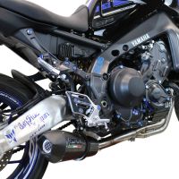 GPR pot echappement compatible avec  Yamaha Mt-09 2021-2024, Gpe Ann. Poppy, Pot échappement complet, non légal pour les pays de l'UE, avec db killer amovible 