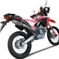 GPR pot echappement compatible avec  Honda Crf 300 L - Rally 2021-2024, Deeptone Inox, Pot echappement racing,silencieux avec db killer et des tuyaux de liaison sans homologation 