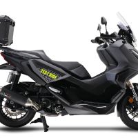 GPR pot echappement compatible avec  Honda Adv 350 2022-2024, Pentascooter, Échappement légal, homologué,silencieux avec db killer amovible, catalyseur et tuyau de liaison spécifique 