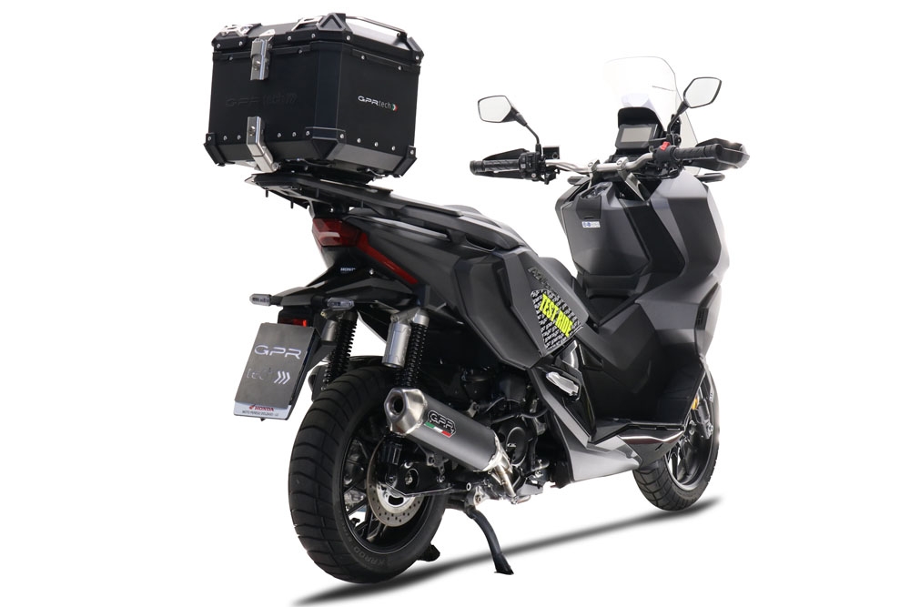 GPR pot echappement compatible avec  Honda Adv 350 2022-2024, Pentascooter, Échappement légal, homologué,silencieux avec db killer amovible, catalyseur et tuyau de liaison spécifique 