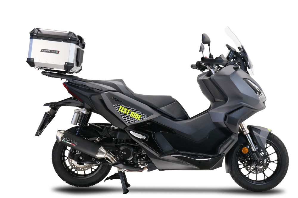 GPR pot echappement compatible avec  Honda Adv 350 2022-2024, Pentascooter, Échappement légal, homologué,silencieux avec db killer amovible, catalyseur et tuyau de liaison spécifique 