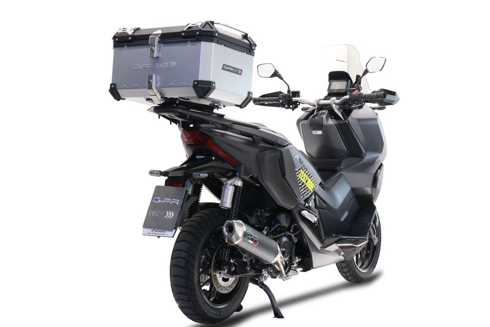 GPR pot echappement compatible avec  Honda Adv 350 2022-2024, Pentascooter, Échappement légal, homologué,silencieux avec db killer amovible, catalyseur et tuyau de liaison spécifique 