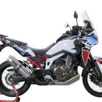 GPR pot echappement compatible avec  Honda Crf 1000 L Africa Twin 2018-2020, Dual Inox, Échappement légal, homologué,silencieux avec db killer amovible et tuyau de liaison spécifique 