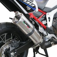 GPR pot echappement compatible avec  Honda Crf 1000 L Africa Twin 2018-2020, Dual Inox, Échappement légal, homologué,silencieux avec db killer amovible et tuyau de liaison spécifique 