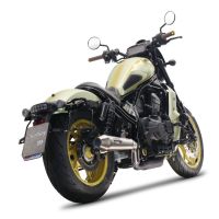 GPR pot echappement compatible avec  Honda Cmx 1100 Rebel 2021-2024, Ultracone, Échappement légal, homologué,silencieux avec db killer amovible et tuyau de liaison spécifique 