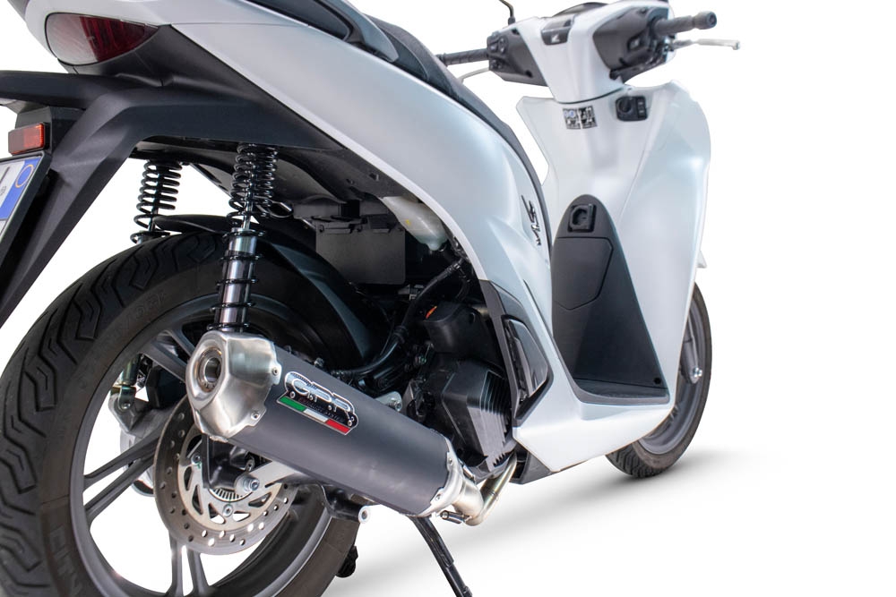 GPR pot echappement compatible avec  Honda SH 125 2024-2025, Pentascooter, Silencieux homologué pour bruit, échappement complet avec catalyseur et db killer 