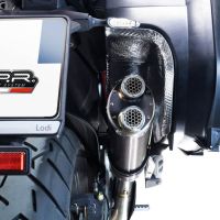 GPR pot echappement compatible avec  Ducati Multistrada V4 - S 2022-2024, Dual Inox, Échappement légal, homologué,silencieux avec db killer amovible et tuyau de liaison spécifique 