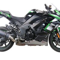 GPR pot echappement compatible avec  Kawasaki Ninja 1000 Sx 2021-2024, Furore Evo4 Nero, Échappement légal, homologué,silencieux avec db killer amovible et tuyau de liaison spécifique 