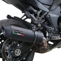 GPR pot echappement compatible avec  Kawasaki Ninja 1000 Sx 2021-2024, Furore Evo4 Nero, Échappement légal, homologué,silencieux avec db killer amovible et tuyau de liaison spécifique 