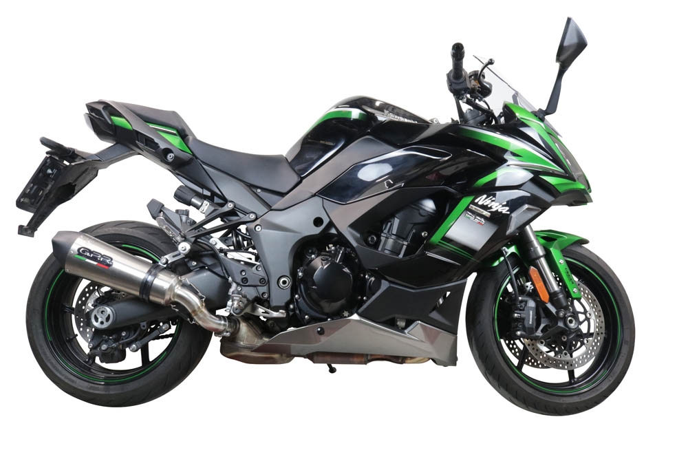 GPR pot echappement compatible avec  Kawasaki Ninja 1000 Sx 2020-2020, GP Evo4 Titanium, Échappement légal, homologué,silencieux avec db killer amovible et tuyau de liaison spécifique 