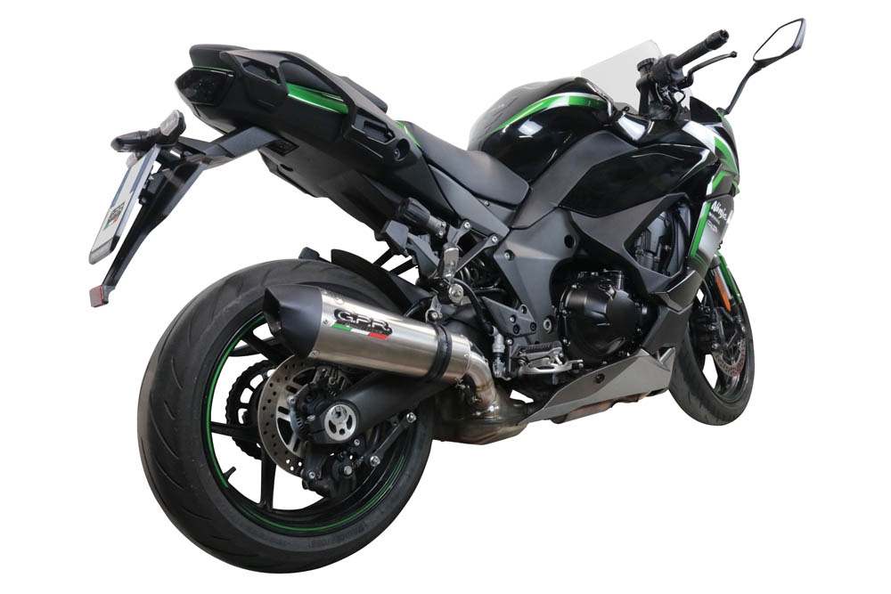 GPR pot echappement compatible avec  Kawasaki Ninja 1000 Sx 2020-2020, GP Evo4 Titanium, Échappement légal, homologué,silencieux avec db killer amovible et tuyau de liaison spécifique 