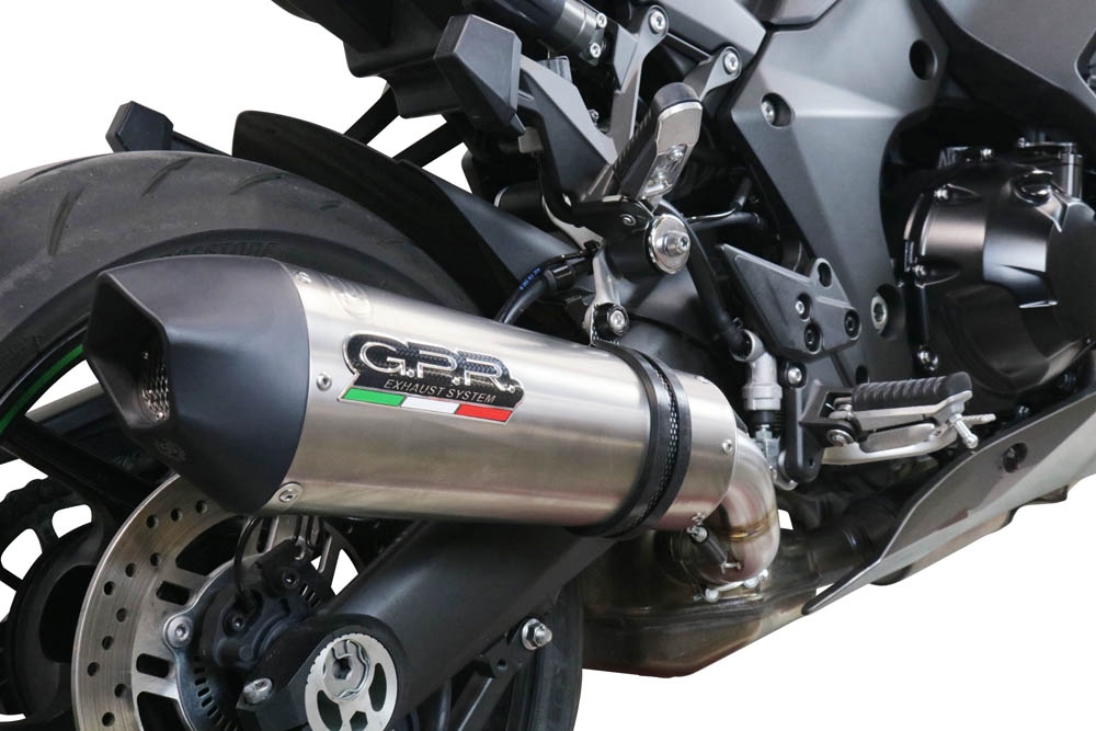 GPR pot echappement compatible avec  Kawasaki Ninja 1000 Sx 2020-2020, GP Evo4 Titanium, Échappement légal, homologué,silencieux avec db killer amovible et tuyau de liaison spécifique 