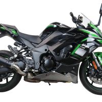 GPR pot echappement compatible avec  Kawasaki Ninja 1000 Sx 2021-2024, M3 Black Titanium, Échappement légal, homologué,silencieux avec db killer amovible et tuyau de liaison spécifique 