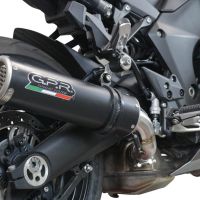 GPR pot echappement compatible avec  Kawasaki Ninja 1000 Sx 2021-2024, M3 Black Titanium, Échappement légal, homologué,silencieux avec db killer amovible et tuyau de liaison spécifique 