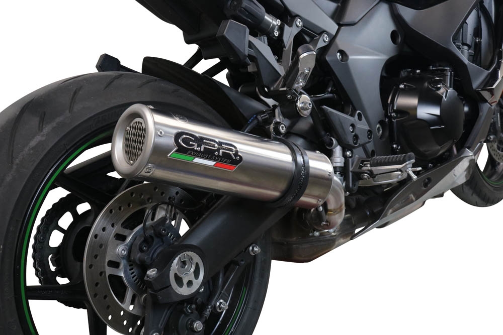 GPR pot echappement compatible avec  Kawasaki Ninja 1000 Sx 2021-2024, M3 Inox , Pot échappement racing, avec les tuyaux de liaison, article sans homologation 