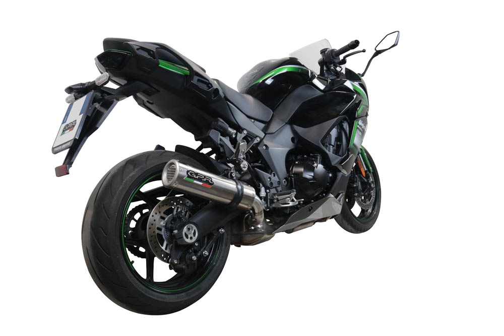 GPR pot echappement compatible avec  Kawasaki Ninja 1000 Sx 2021-2024, M3 Inox , Pot échappement racing, avec les tuyaux de liaison, article sans homologation 