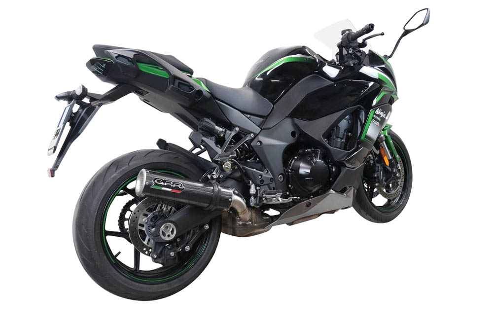 GPR pot echappement compatible avec  Kawasaki Ninja 1000 Sx 2021-2024, M3 Poppy , Pot échappement racing, avec les tuyaux de liaison, article sans homologation 