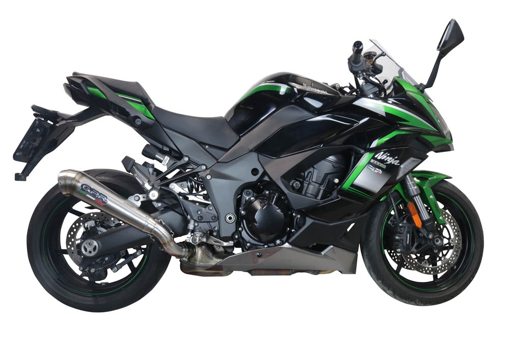 GPR pot echappement compatible avec  Kawasaki Ninja 1000 Sx 2020-2020, Powercone Evo, Échappement légal, homologué,silencieux avec db killer amovible et tuyau de liaison spécifique 