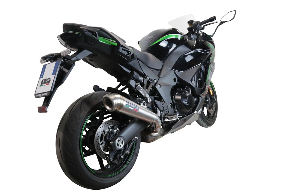 GPR pot echappement compatible avec  Kawasaki Ninja 1000 Sx 2020-2020, Powercone Evo, Échappement légal, homologué,silencieux avec db killer amovible et tuyau de liaison spécifique 