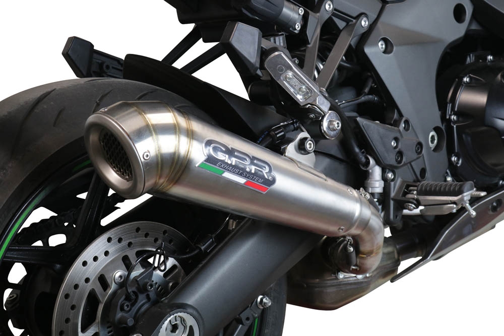 GPR pot echappement compatible avec  Kawasaki Ninja 1000 Sx 2020-2020, Powercone Evo, Échappement légal, homologué,silencieux avec db killer amovible et tuyau de liaison spécifique 