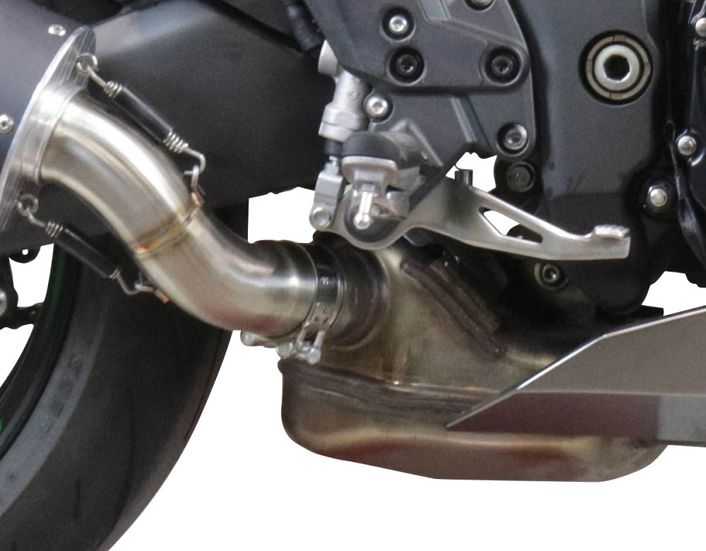 GPR pot echappement compatible avec  Kawasaki Ninja 1000 Sx 2020-2020, Gpe Ann. Black titanium, Échappement légal, homologué,silencieux avec db killer amovible et tuyau de liaison spécifique 