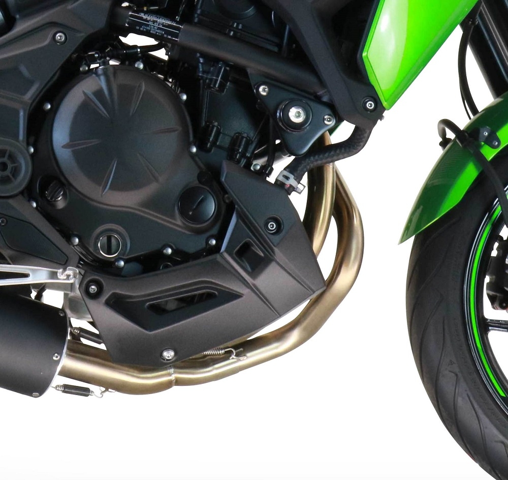 GPR pot echappement compatible avec  Kawasaki Versys 650 2021-2022, Powercone Evo, Pot d'échappement complet racing, compris de collecteur et db killer amovible, sans homologation 