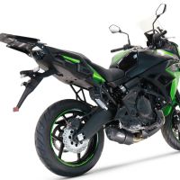 GPR pot echappement compatible avec  Kawasaki Versys 650 2023-2024, Furore Nero, Silencieux homologué pour bruit, échappement complet avec catalyseur et db killer 