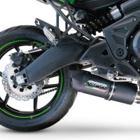 GPR pot echappement compatible avec  Kawasaki Versys 650 2015-2016, Furore Nero, Homologué et légal, système d'échappement complet, avec db killer amovible 