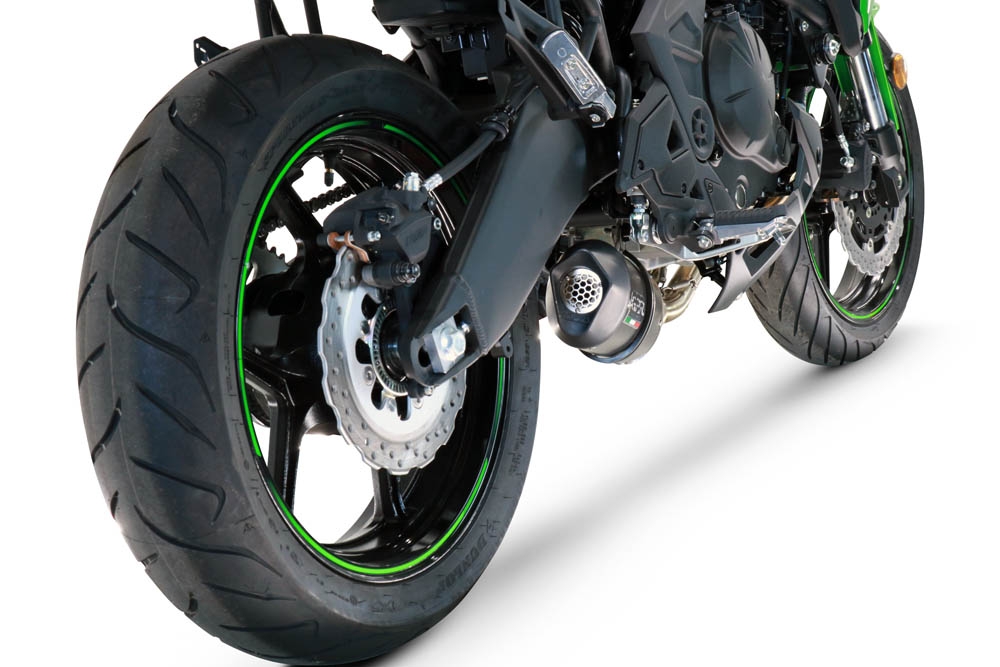 GPR pot echappement compatible avec  Kawasaki Versys 650 2023-2024, Furore Evo4 Poppy, Silencieux homologué pour bruit, échappement complet avec catalyseur et db killer 