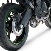 GPR pot echappement compatible avec  Kawasaki Versys 650 2023-2024, Furore Evo4 Poppy, Silencieux homologué pour bruit, échappement complet avec catalyseur et db killer 