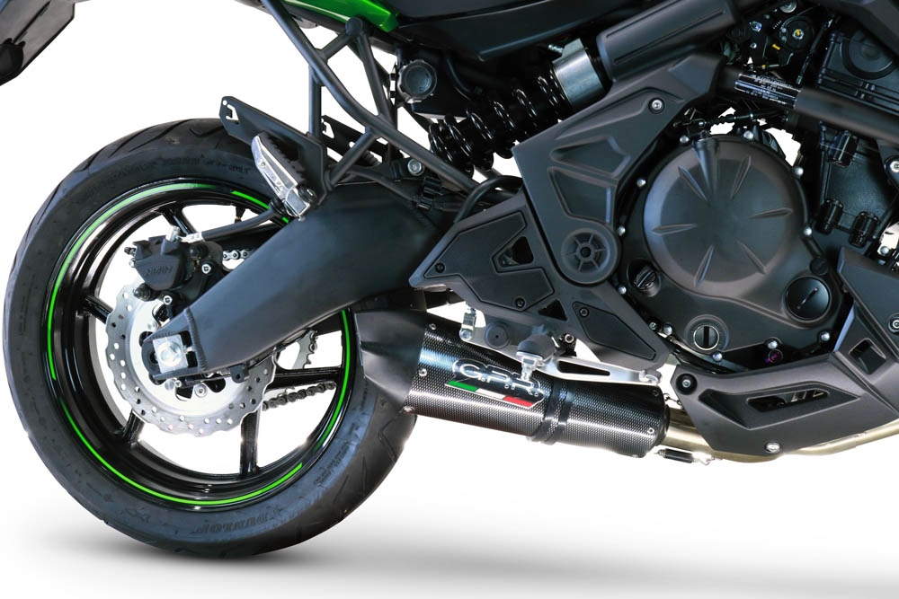 GPR pot echappement compatible avec  Kawasaki Versys 650 2023-2024, Gpe Ann. Poppy, Pot échappement complet racing, sans homologation, avec db killer amovible 