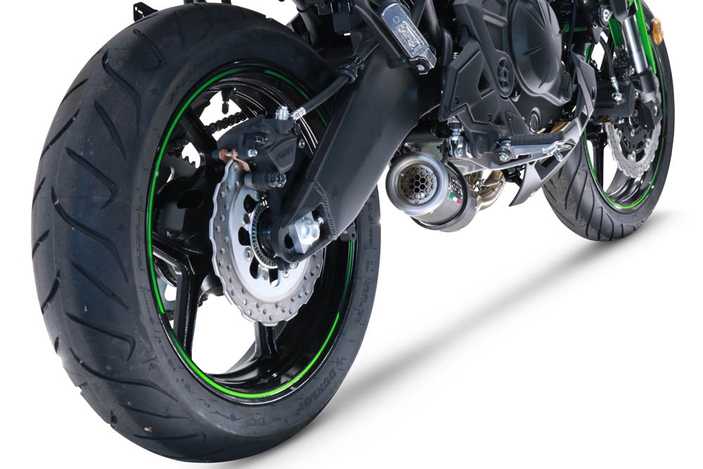 GPR pot echappement compatible avec  Kawasaki Versys 650 2023-2024, M3 Poppy , Silencieux homologué pour bruit, échappement complet avec catalyseur et db killer 