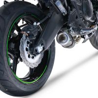 GPR pot echappement compatible avec  Kawasaki Versys 650 2023-2024, M3 Poppy , Silencieux homologué pour bruit, échappement complet avec catalyseur et db killer 