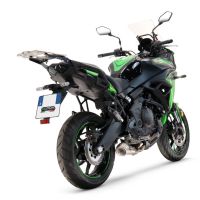 GPR pot echappement compatible avec  Kawasaki Versys 650 2021-2022, Powercone Evo, Homologué et légal, système d'échappement complet avec catalyseur et db killer amovible 