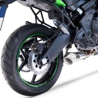 GPR pot echappement compatible avec  Kawasaki Versys 650 2021-2022, Powercone Evo, Homologué et légal, système d'échappement complet avec catalyseur et db killer amovible 