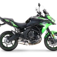 GPR pot echappement compatible avec  Kawasaki Versys 650 2023-2024, Satinox, Silencieux homologué pour bruit, échappement complet avec catalyseur et db killer 