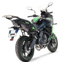 GPR pot echappement compatible avec  Kawasaki Versys 650 2023-2024, Satinox, Silencieux homologué pour bruit, échappement complet avec catalyseur et db killer 