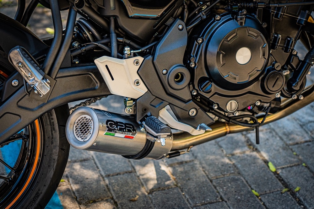 GPR pot echappement compatible avec  Kawasaki Z 650 RS 2021-2023, M3 Inox , Silencieux homologué pour bruit, échappement complet avec catalyseur et db killer 