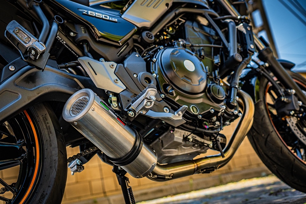 GPR pot echappement compatible avec  Kawasaki Z 650 RS 2021-2023, M3 Inox , Silencieux homologué pour bruit, échappement complet avec catalyseur et db killer 