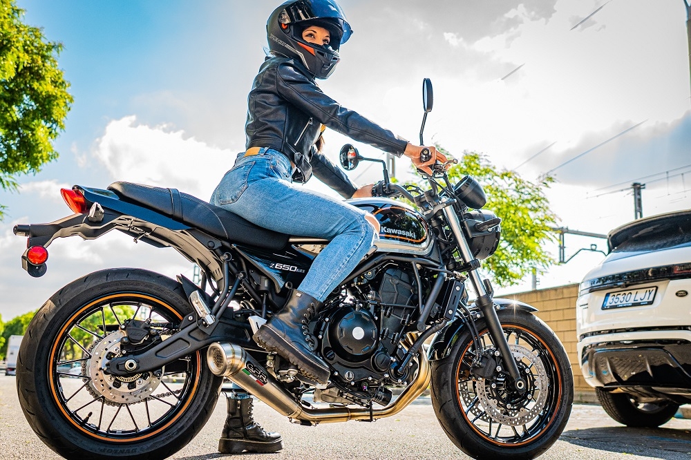 GPR pot echappement compatible avec  Kawasaki Z 650 RS 2021-2023, Powercone Evo, Silencieux homologué pour bruit, échappement complet avec catalyseur et db killer 